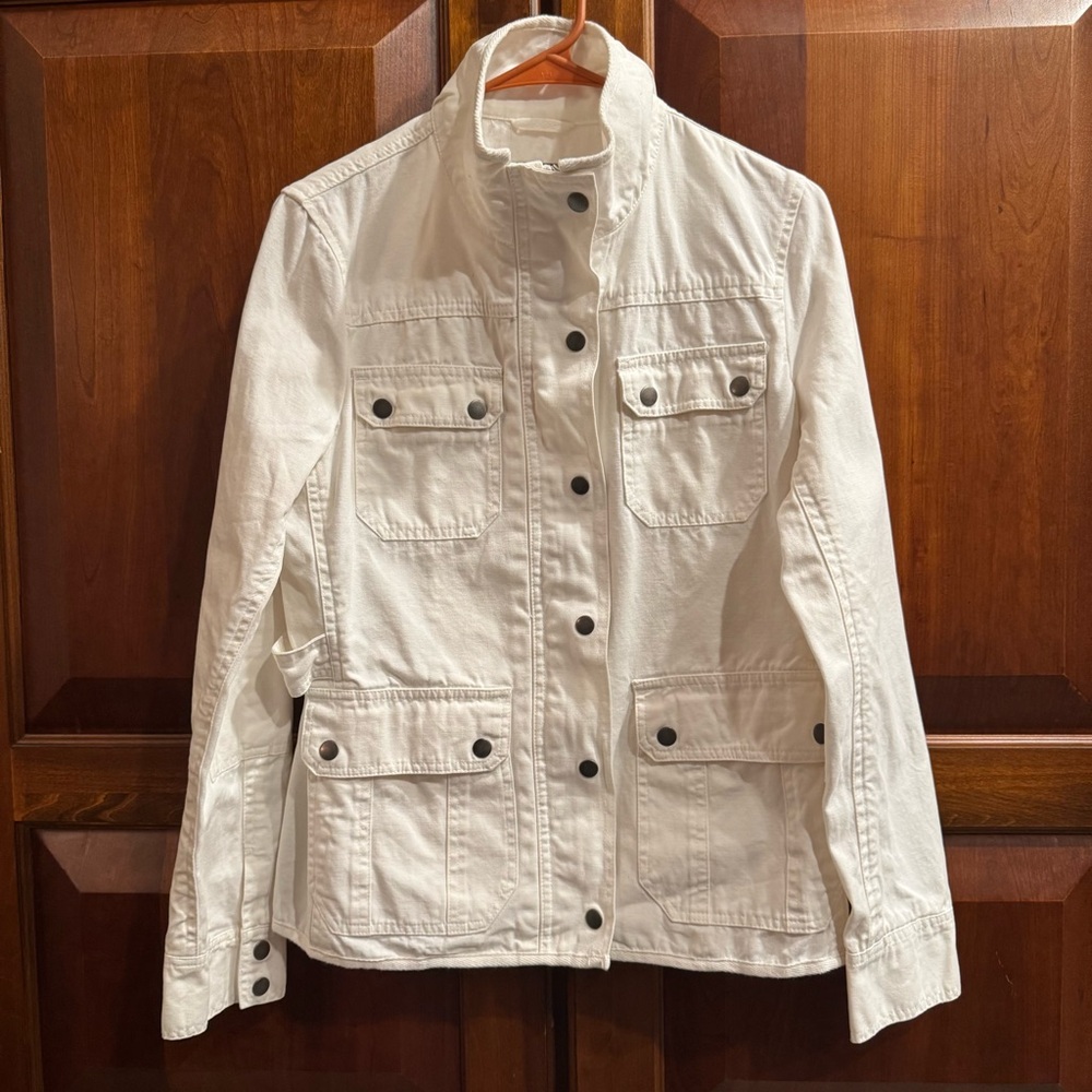 KUT from the Kloth White‎ Jean Utility Jacket Size M - Picture 2 of 15